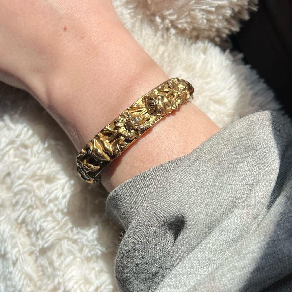Vintage Floral Cuff Bracelet